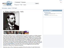 Tablet Screenshot of haggard.thefreelibrary.com